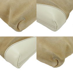 LOEWE one shoulder bag Anagram suede leather beige ivory ladies