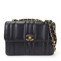 CHANEL Chain Shoulder Bag Mademoiselle Handbag No. 3 A05292 Lambskin Navy Coco Mark Chic Ladies shoulder bag coco leather