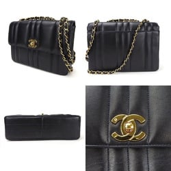 CHANEL Chain Shoulder Bag Mademoiselle Handbag No. 3 A05292 Lambskin Navy Coco Mark Chic Ladies shoulder bag coco leather