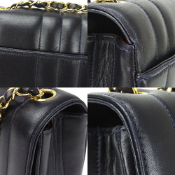 CHANEL Chain Shoulder Bag Mademoiselle Handbag No. 3 A05292 Lambskin Navy Coco Mark Chic Ladies shoulder bag coco leather