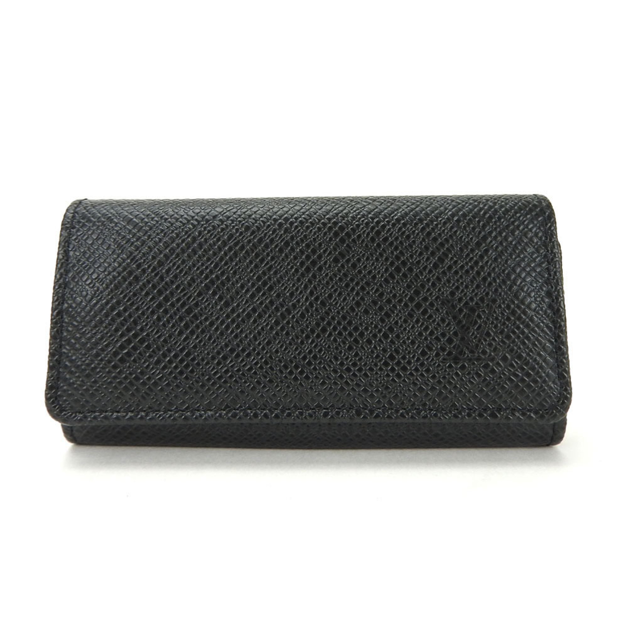 Louis Vuitton Key Case 4 Rows Multicle M30522 Taiga Ardoise Accessories Men Women Unisex LOUIS VUITTON leather kye case