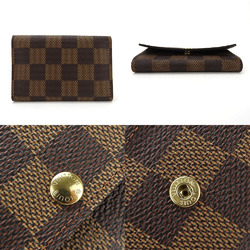Louis Vuitton Key Case 6 Series Multicle N62630 Damier Ebene Accessories Men Women Unisex LOUISVUITTON LV key cas ebrown
