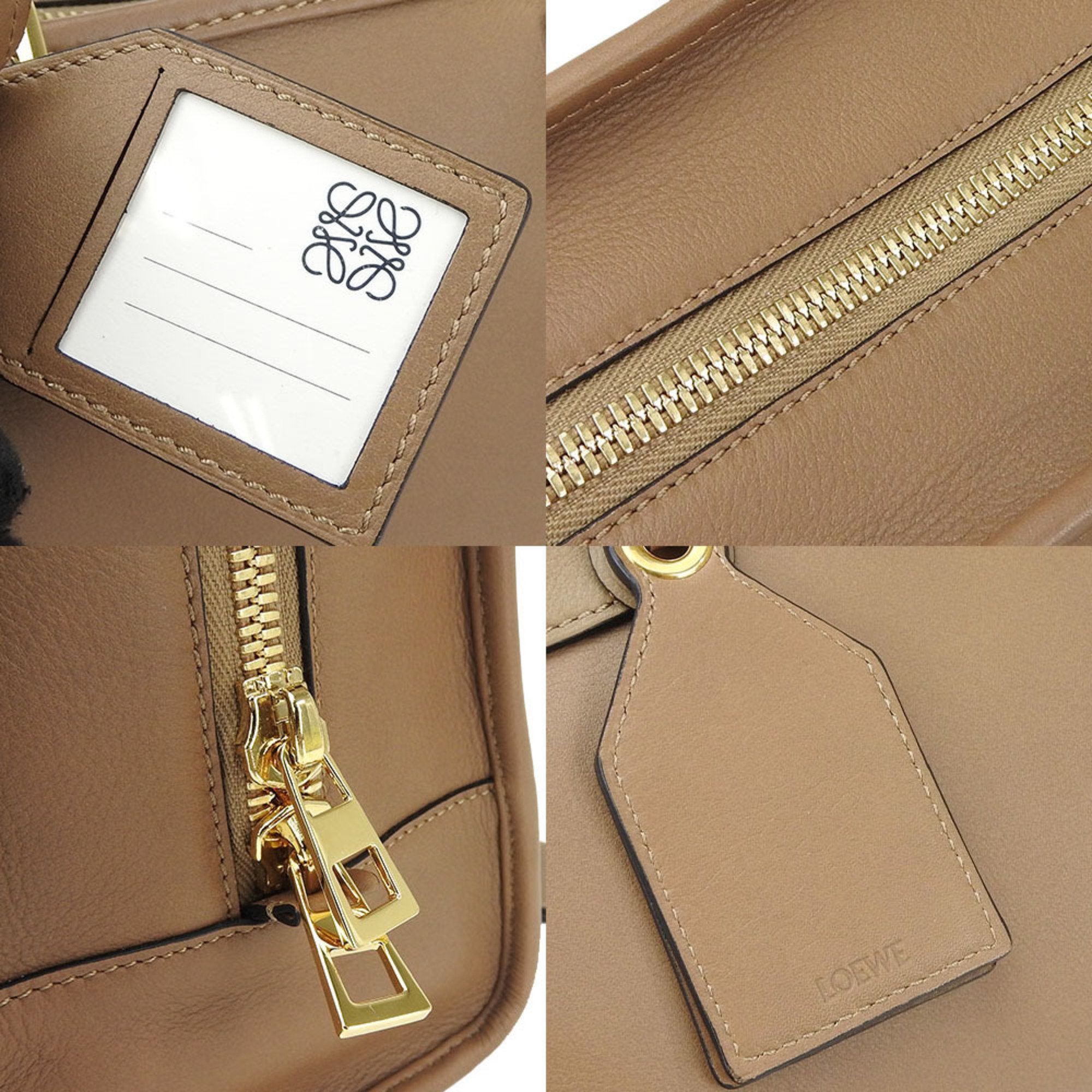 LOEWE hand bag shoulder Amazona 28 352.30.N03 Anagram brown beige leather ladies