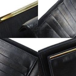 CHANEL Bifold Long Wallet Caviar Skin No. 9 Coco Mark Black Leather Ladies skin Gold