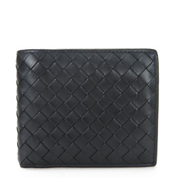 Bottega Veneta Bifold Wallet Compact Intrecciato Black Unisex Men's Women's BOTTEGA VENETA black wallet