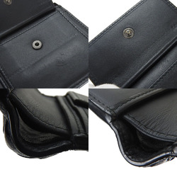 Bottega Veneta Bifold Wallet Compact Intrecciato Black Unisex Men's Women's BOTTEGA VENETA black wallet