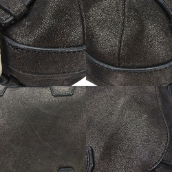 CELINE handbag shoulder bag leather black chic ladies hand
