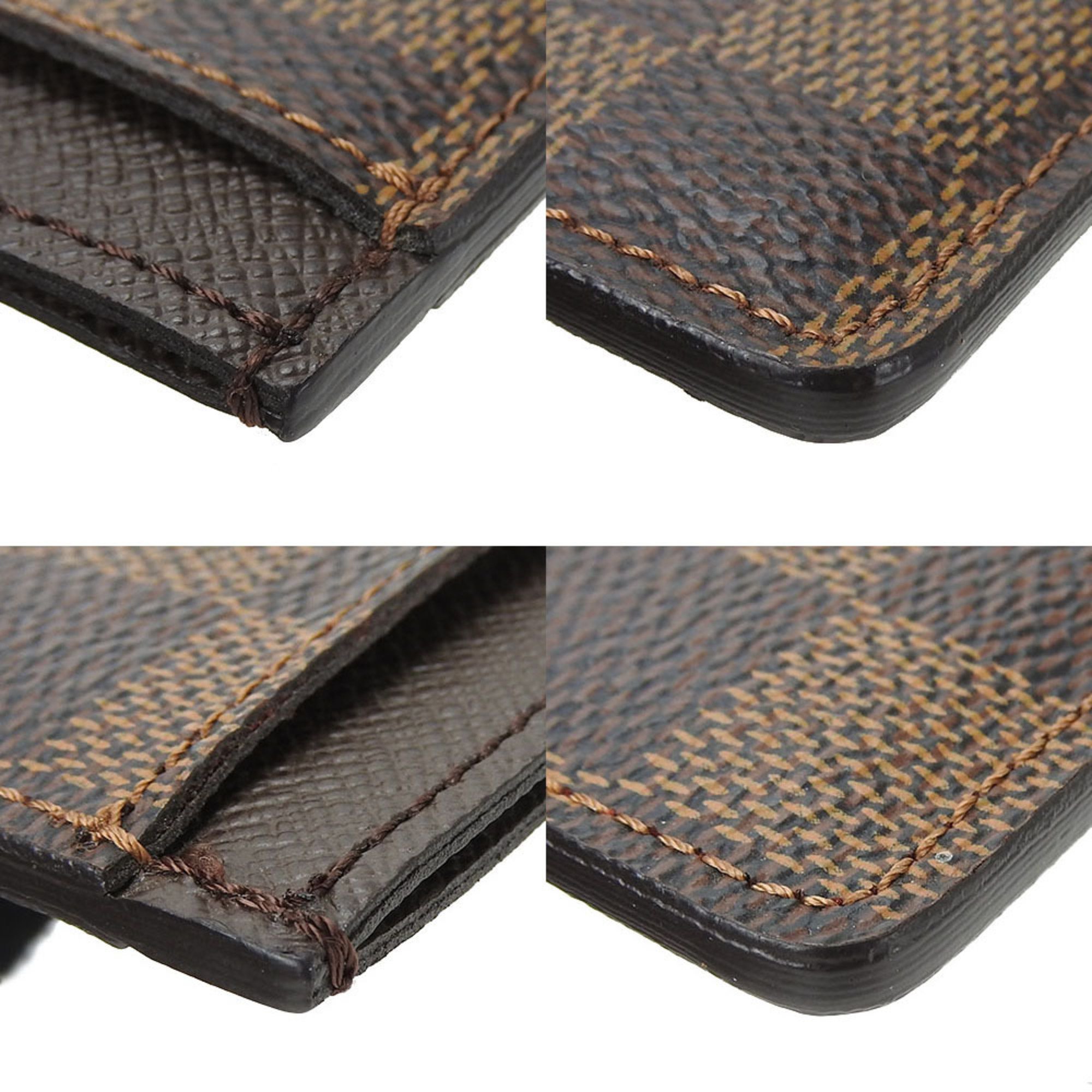 Louis Vuitton Card Case Pass Porte Carte Sample N61722 Damier Ebene Leather Accessories Ladies LV LOUIS VUITTON leather pvc