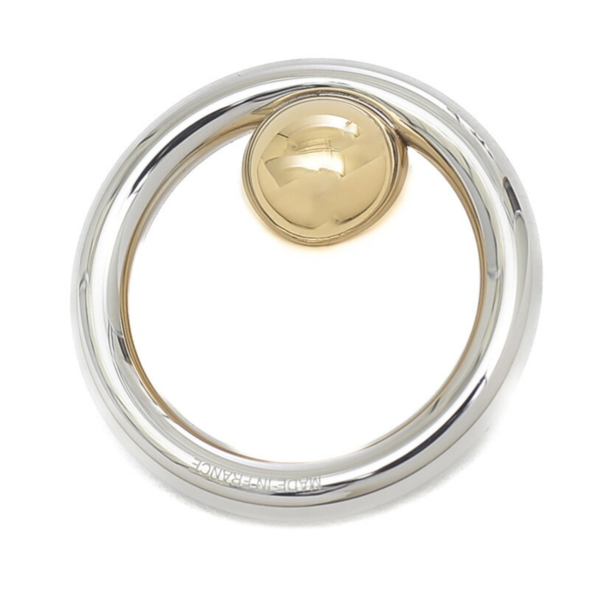 Hermes Scarf Ring Saturne 70 Silver/Gold