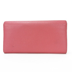 CHANEL long wallet bi-fold pink caviar skin here mark 2 ladies coco Caviar leather