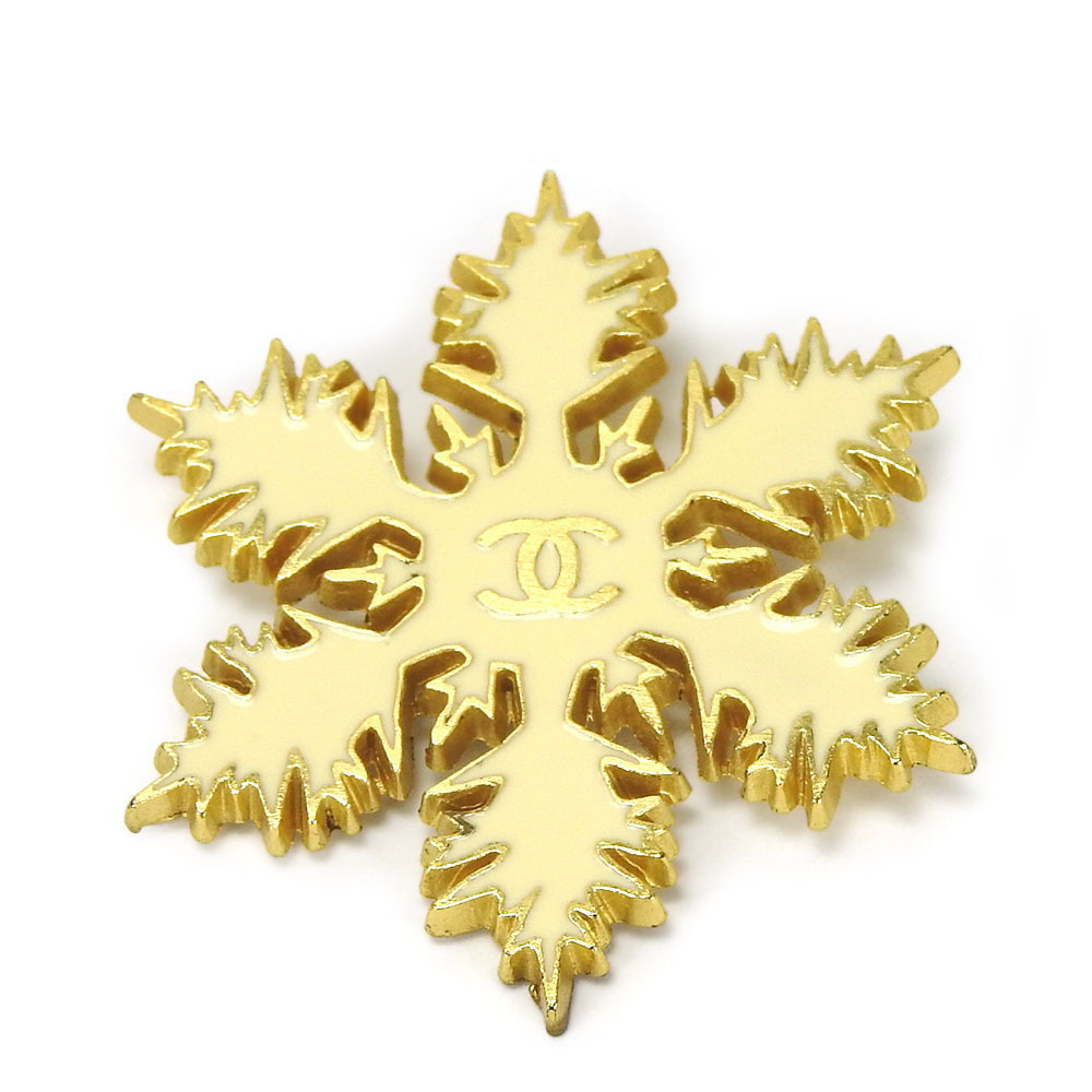 Chanel clearance snowflake brooch