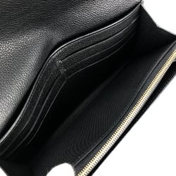 LOUIS VUITTON Long Wallet Portefeuille Lock Me Leather Black M60861 Women's LV Vuitton Initial Gold