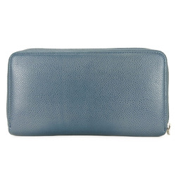CHANEL Round Long Wallet Caviar Skin Blue 17th Series Coco Mark Ladies wallet blue coco skin leather