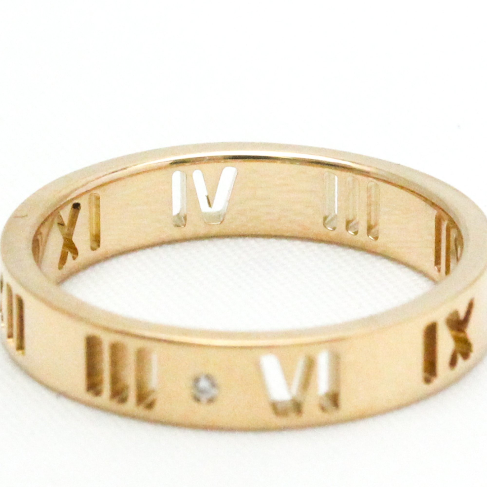 Tiffany Atlas Pierced Diamond Ring Pink Gold (18K) Fashion Diamond Band Ring Pink Gold