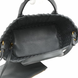 Bottega Veneta Cava Mini 2WAY Shoulder Handbag Lambskin Gray 709464