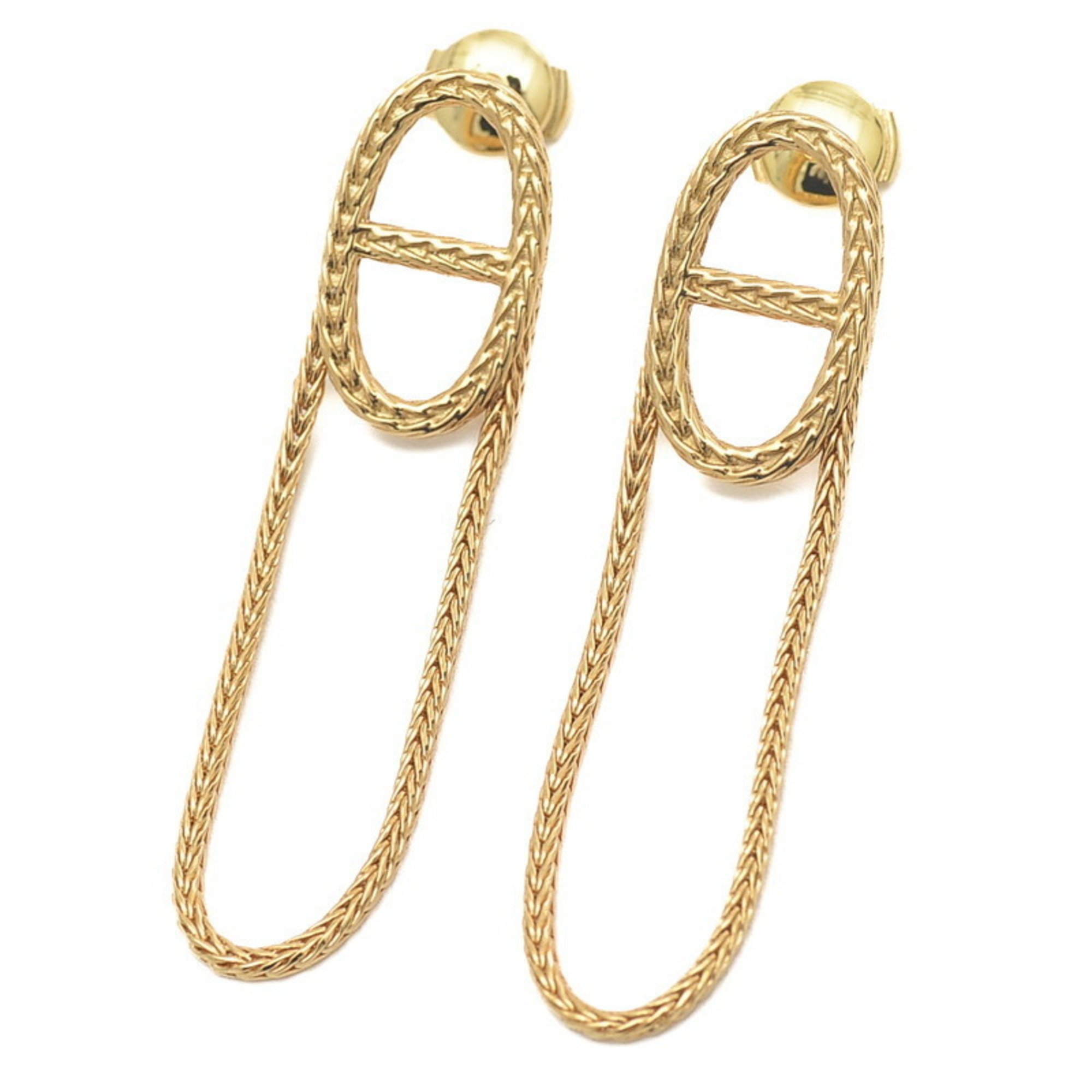 Hermes Chaine d'Ancre Danae earrings K18YG