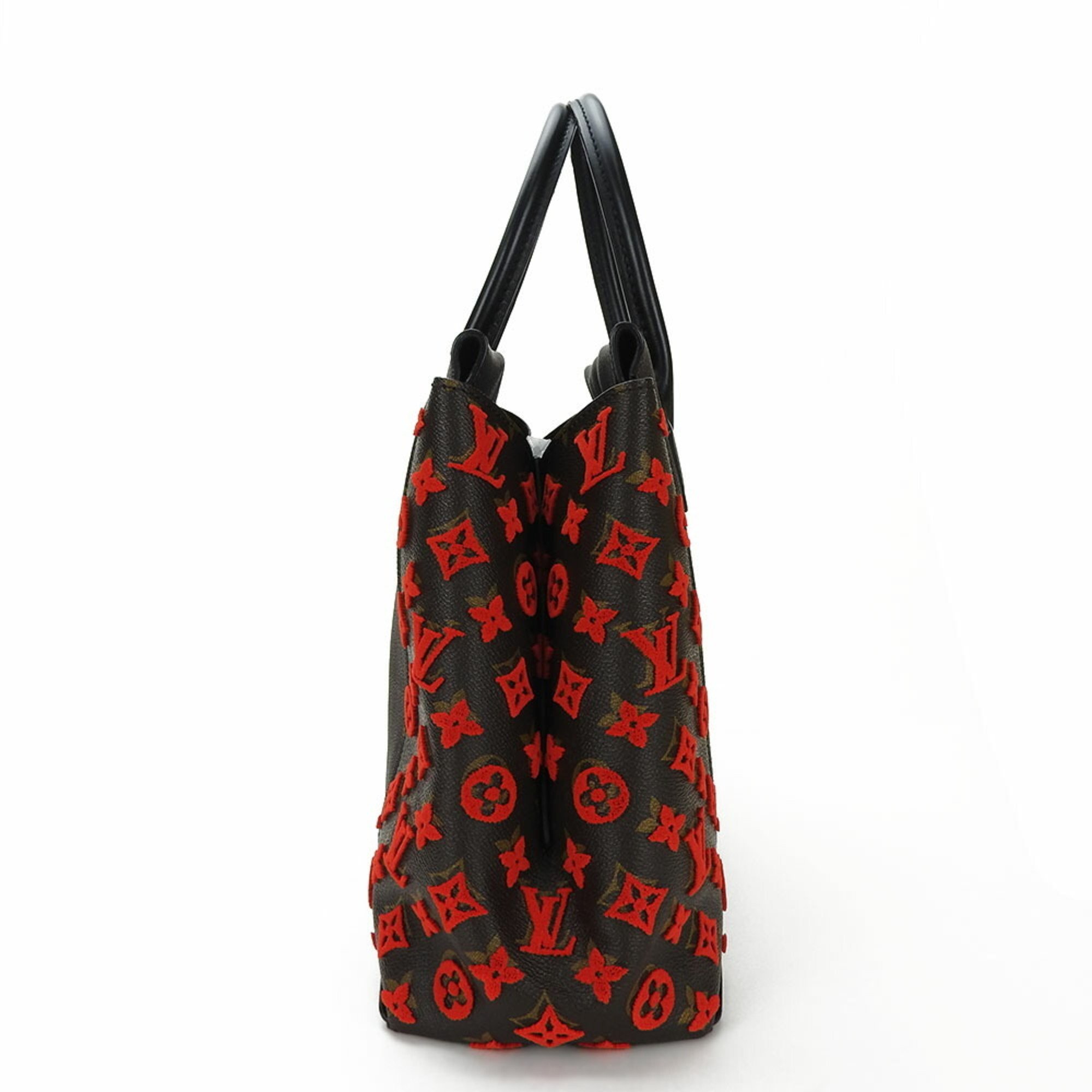 Louis Vuitton M94610 Tote W PM Monogram Taffetage LV Red Women's LOUIS VUITTON PVC