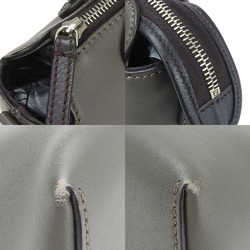 FENDI Hand Bag Shoulder 8BL124-5QJ Visaway Leather Gray Black Ladies