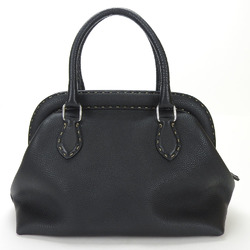 FENDI Selleria doctor's bag handbag ladies black leather doctor hand