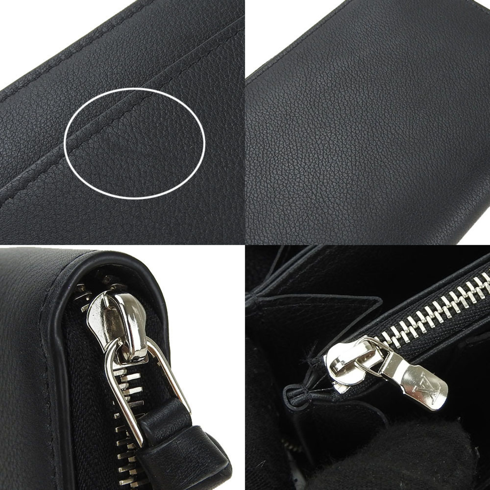 Louis Vuitton Round Long Wallet Zippy Lockme M62622 Noir Leather Accessories Women's LV LOUIS VUITTON Zip Around noir