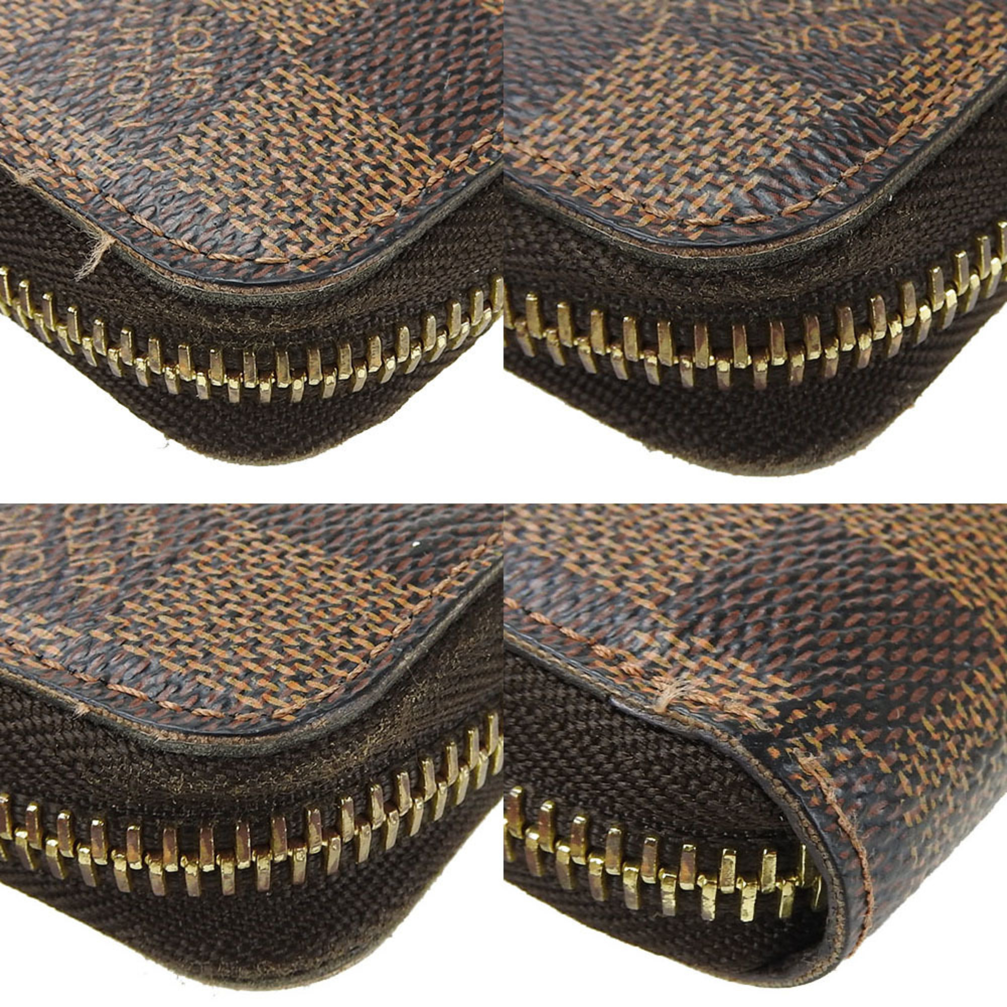 Louis Vuitton Round Long Wallet Zippy N60015 Damier Accessories Women's Men's LV louis vuitton zip around wallet zippy