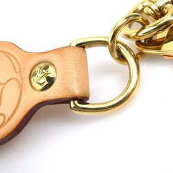 LOUIS VUITTON Charm Keychain Keyring Leather Natural Unisex M62637