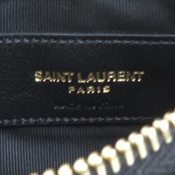 Saint Laurent SAINT LAURENT Coin Case Leather Black Unisex 438386
