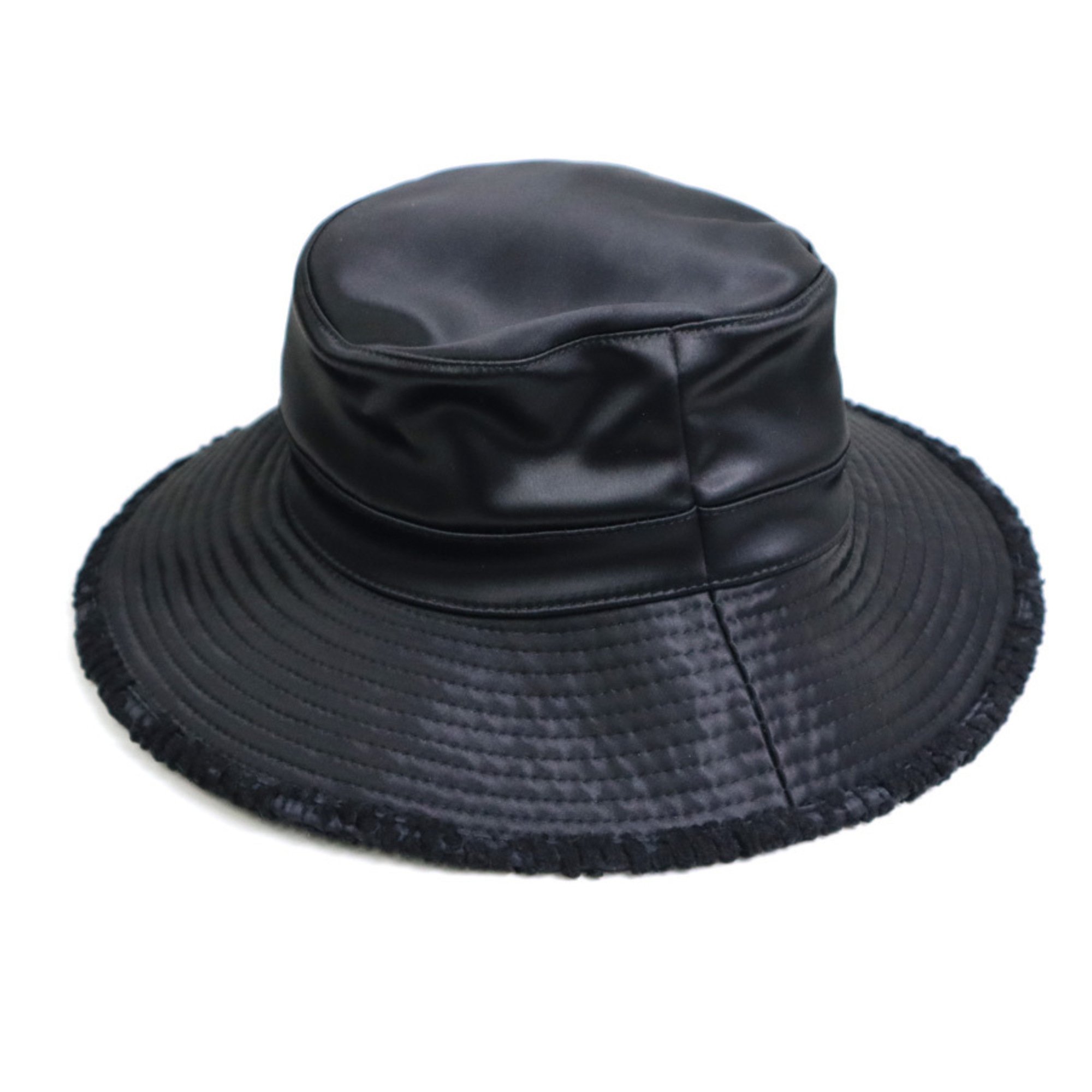 Hermes HERMES hat polyester black ladies