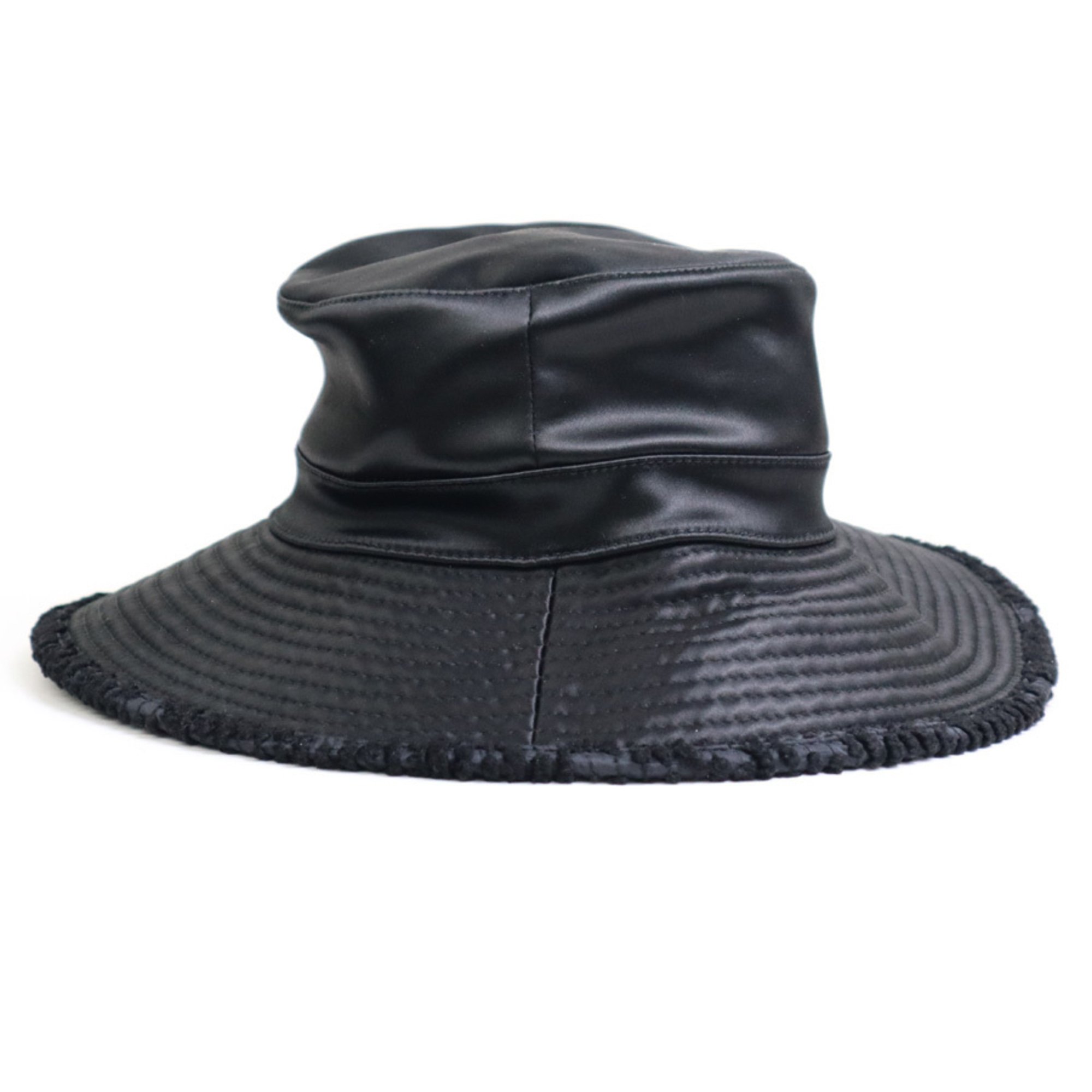 Hermes HERMES hat polyester black ladies