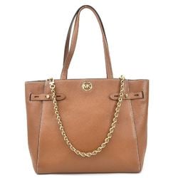 Michael Kors Shoulder Bag Tote Leather Brown Women's