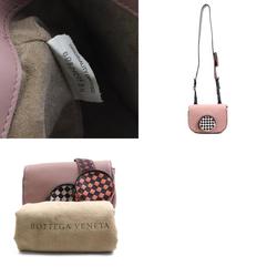 Bottega Veneta BOTTEGA VENETA Crossbody Shoulder Bag Intrecciato Leather Dusty Pink/Dark Red Women's