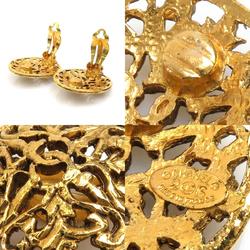 CHANEL earrings metal gold ladies
