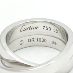 Cartier Paris Ring White Gold (18K) Fashion No Stone Band Ring Silver