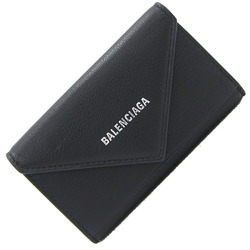 Balenciaga 6 key case paper 499204 black leather ladies men BALENCIAGA