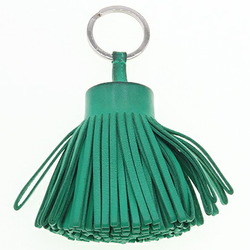 Hermes Key Ring Carmen Green Leather Chain Bag Charm Tassel Ladies HERMES
