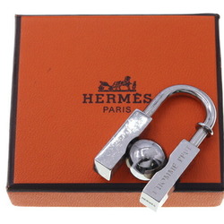Hermes Cadena 2001 Limited In Search of the Unknown Beauty Earth Silver Metal Padlock Kadena L'HOMME PEUT EMBELLIR LA TERRE HERMES