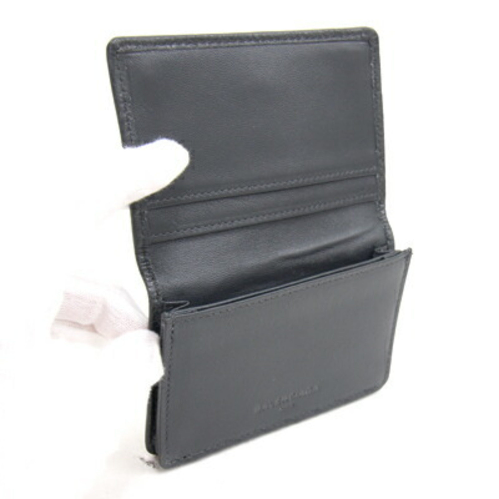 Balenciaga Business Card Holder 311825 Dark Gray Leather Case Pass Women's Men's BALENCIAGA