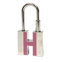 HERMES Key Hook Keychain Bag Charm H Cadena Light Pink/Silver Hermes
