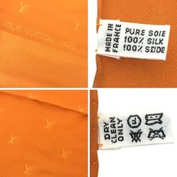 LOUIS VUITTON Carré Monaco Scarf Muffler Monogram Orange 100% Silk Men's Women's Louis Vuitton