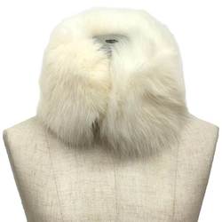 HERMES Tippet Fox Fur Muffler COL ETRIERS EN RENARD White Hermes Stole
