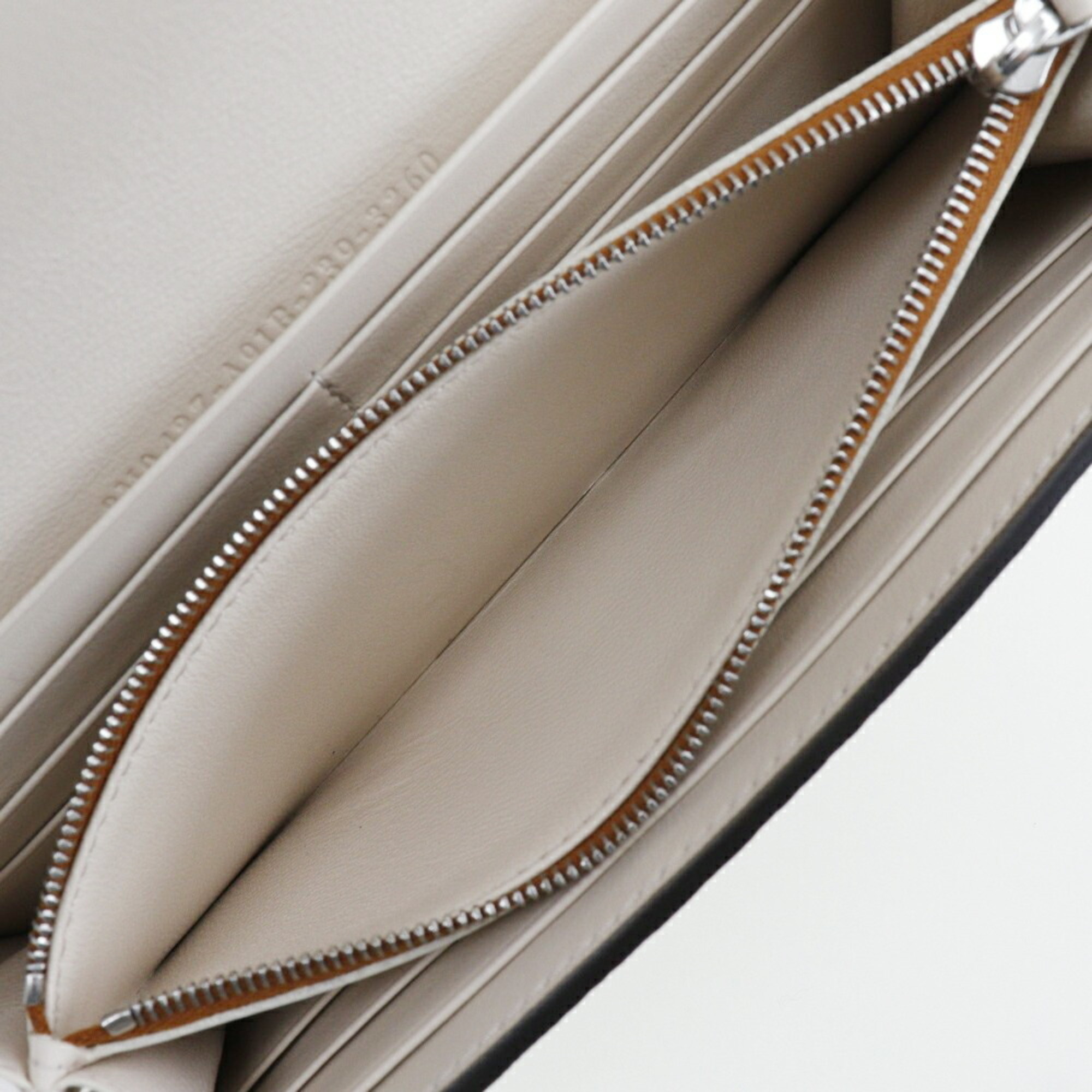 FENDI Peekaboo Celeria Long Wallet 8M0427-A91B Leather Made in Italy Brown Silver Hardware Turn Lock Women's