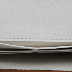 FENDI Peekaboo Celeria Long Wallet 8M0427-A91B Leather Made in Italy Brown Silver Hardware Turn Lock Women's