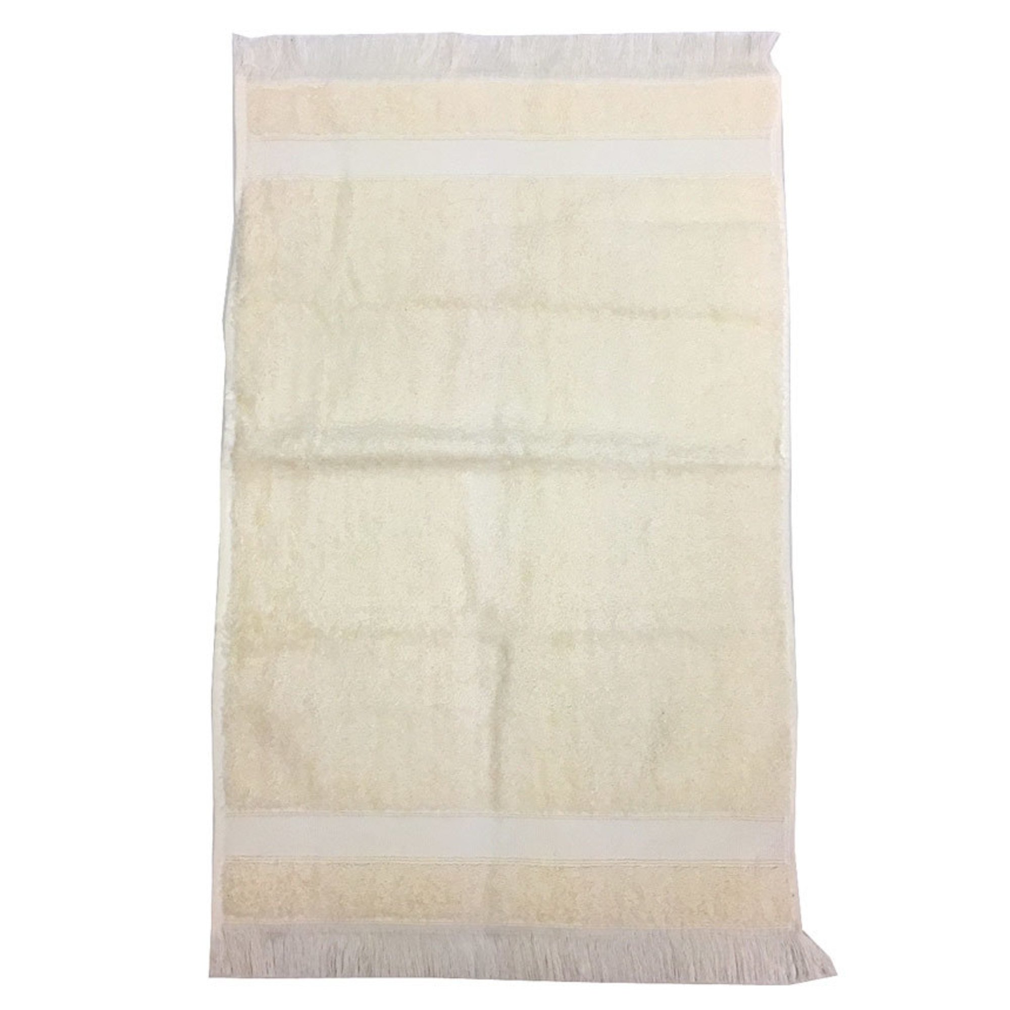 HERMES Face Towel SERVIETTE INVITE 100930M 02 Cotton Silk Ivory COCO Men's Women's Unisex