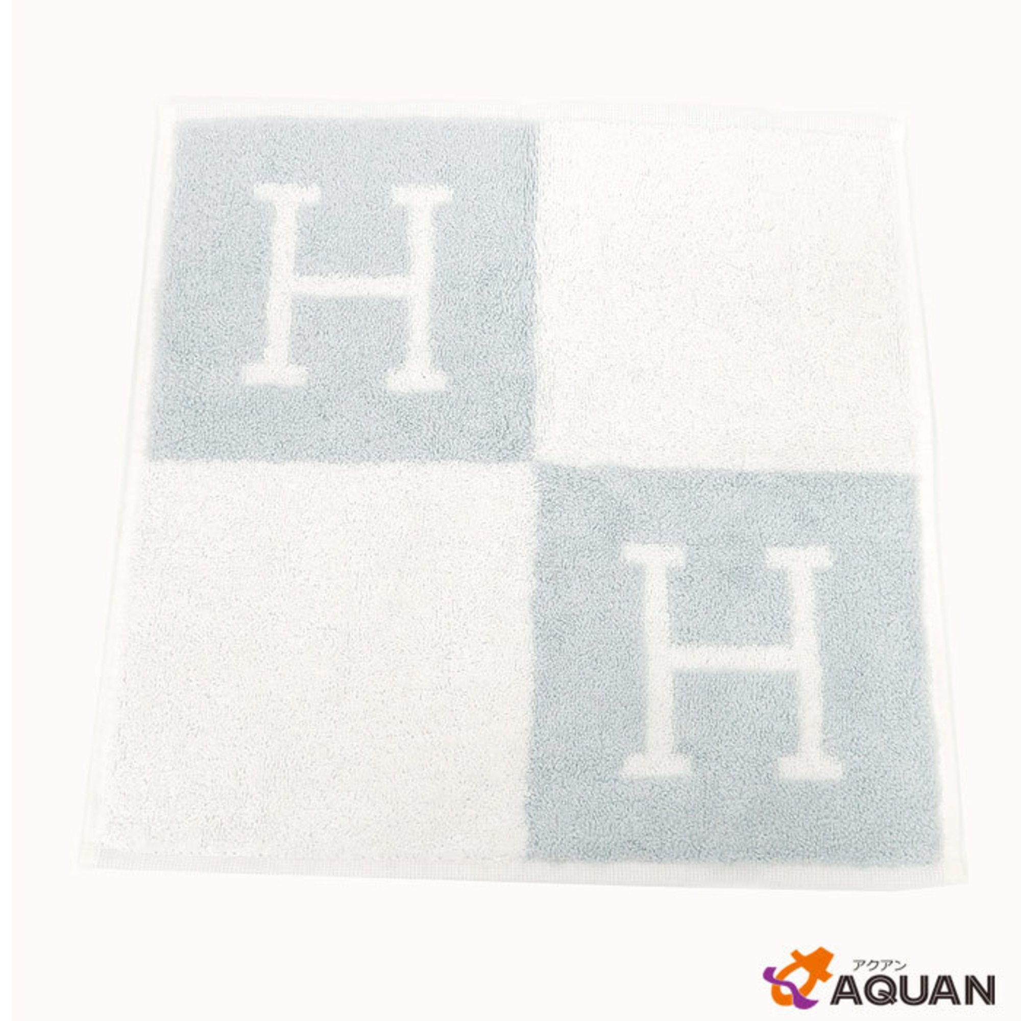 HERMES Hand Towel CARRE AVALON EPONCE 2019 Blue Glacier White x Light Cotton