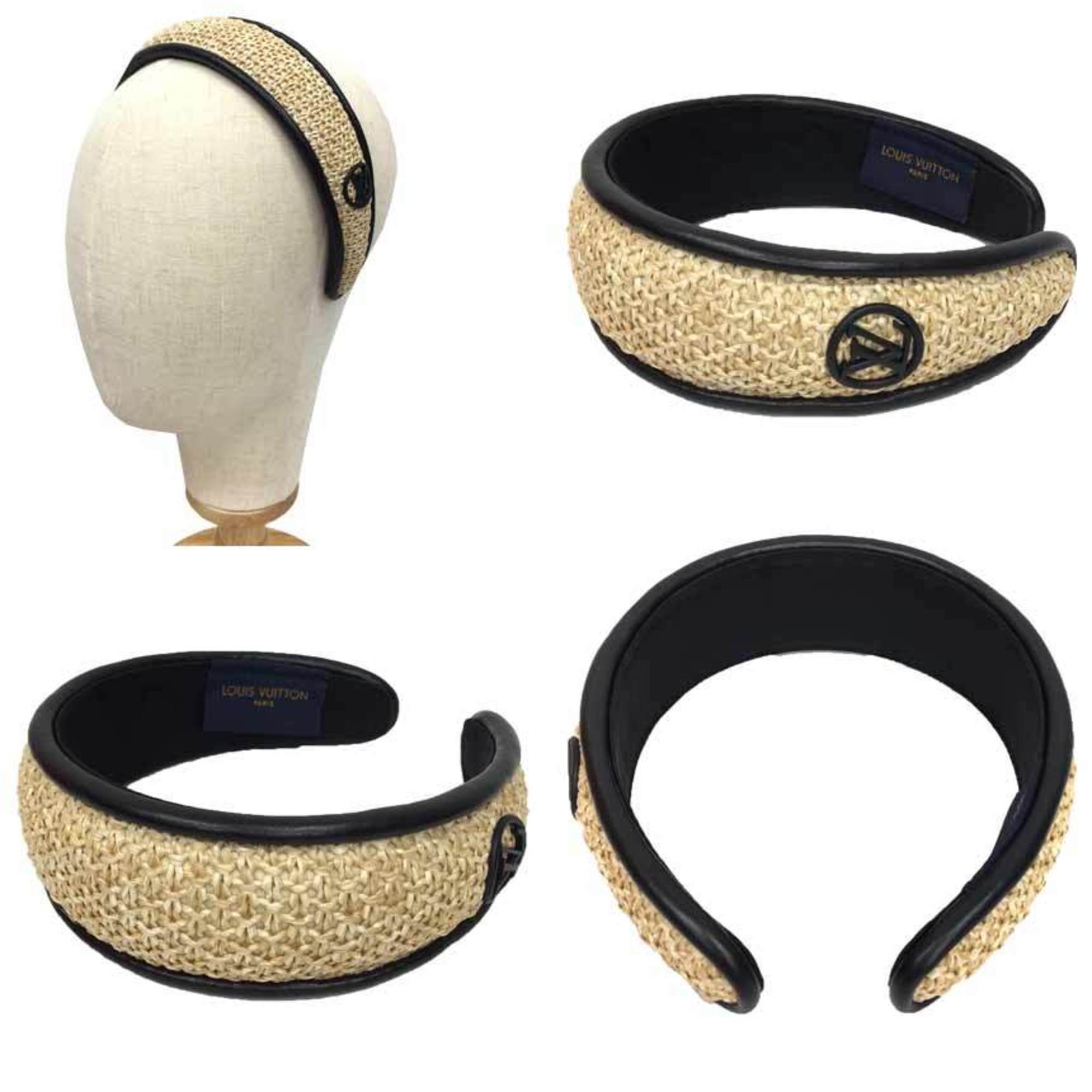 LOUIS VUITTON Monogram MONOGRAM Headband Raffia M77534 Hair Louis Vuitton