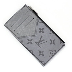Louis Vuitton Coin Case Purse Card Monogram Taigarama Holder M30839 Men's Women's Silver LOUIS VUITTON Wallet Compact
