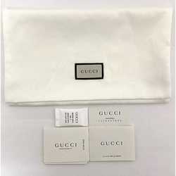 Gucci Round Long Wallet Black Silver GG Marmont Ribbon 524291 Leather GP GUCCI Grain Ladies