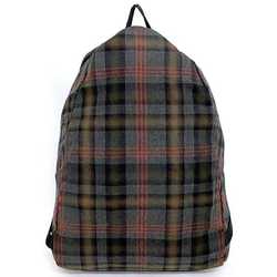 Givenchy Rucksack Gray Red Check Backpack Canvas Leather GIVENCHY Pattern Ladies