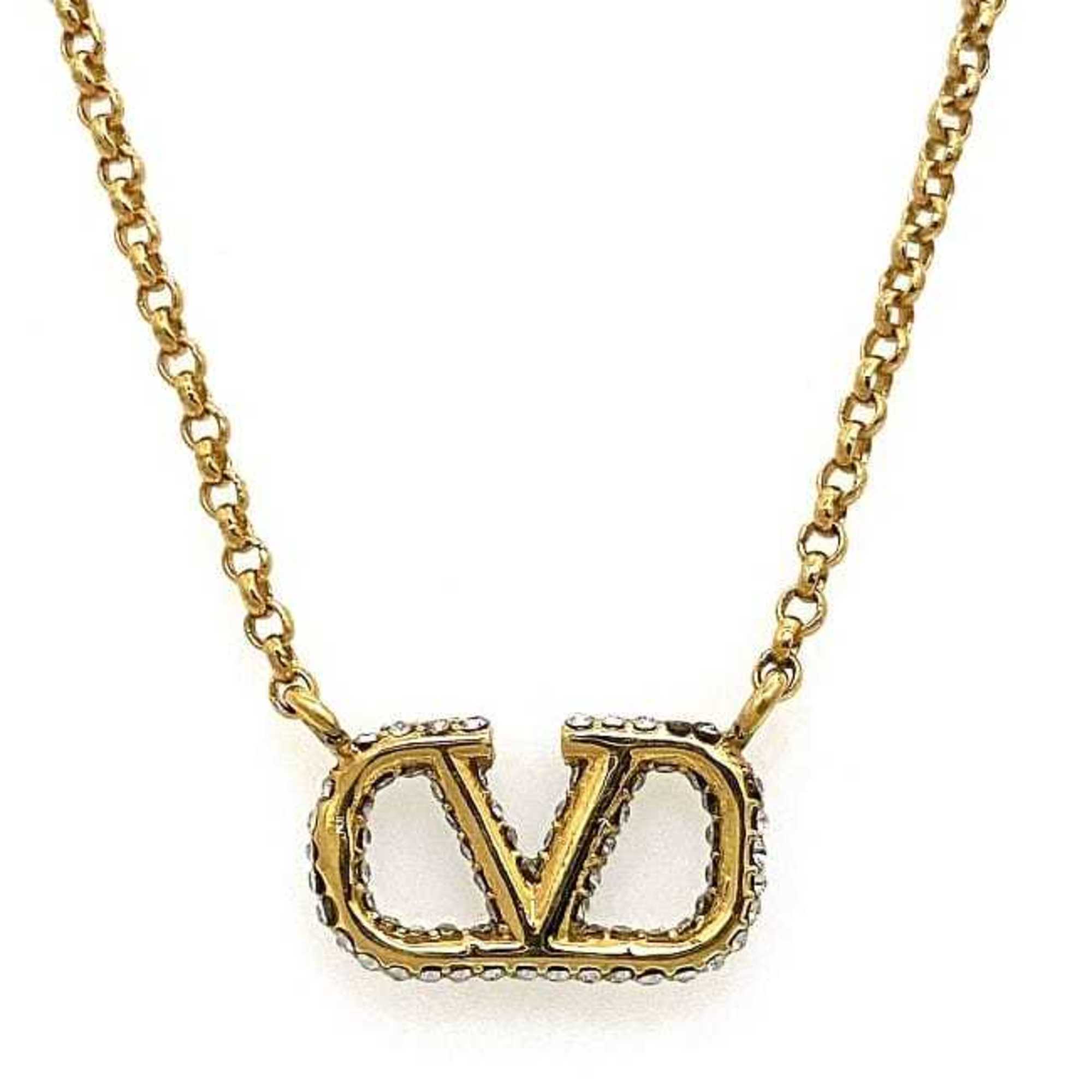 Valentino Garavani Long Necklace Gold 1W2J0Q37YCW GP Rhinestone VALENTINO GARAVANI Stone Ladies