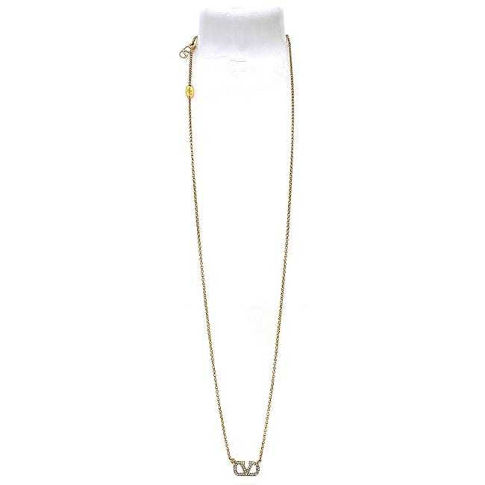 Valentino Garavani Long Necklace Gold 1W2J0Q37YCW GP Rhinestone VALENTINO GARAVANI Stone Ladies